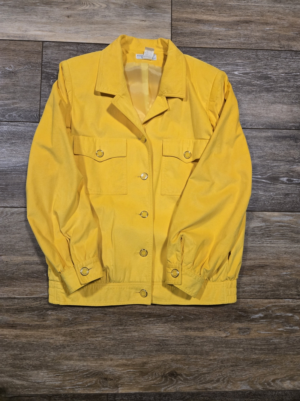 Vintage Da Rue for Neil's Apparel Yellow Utility Bomber Jacket Safari Boho